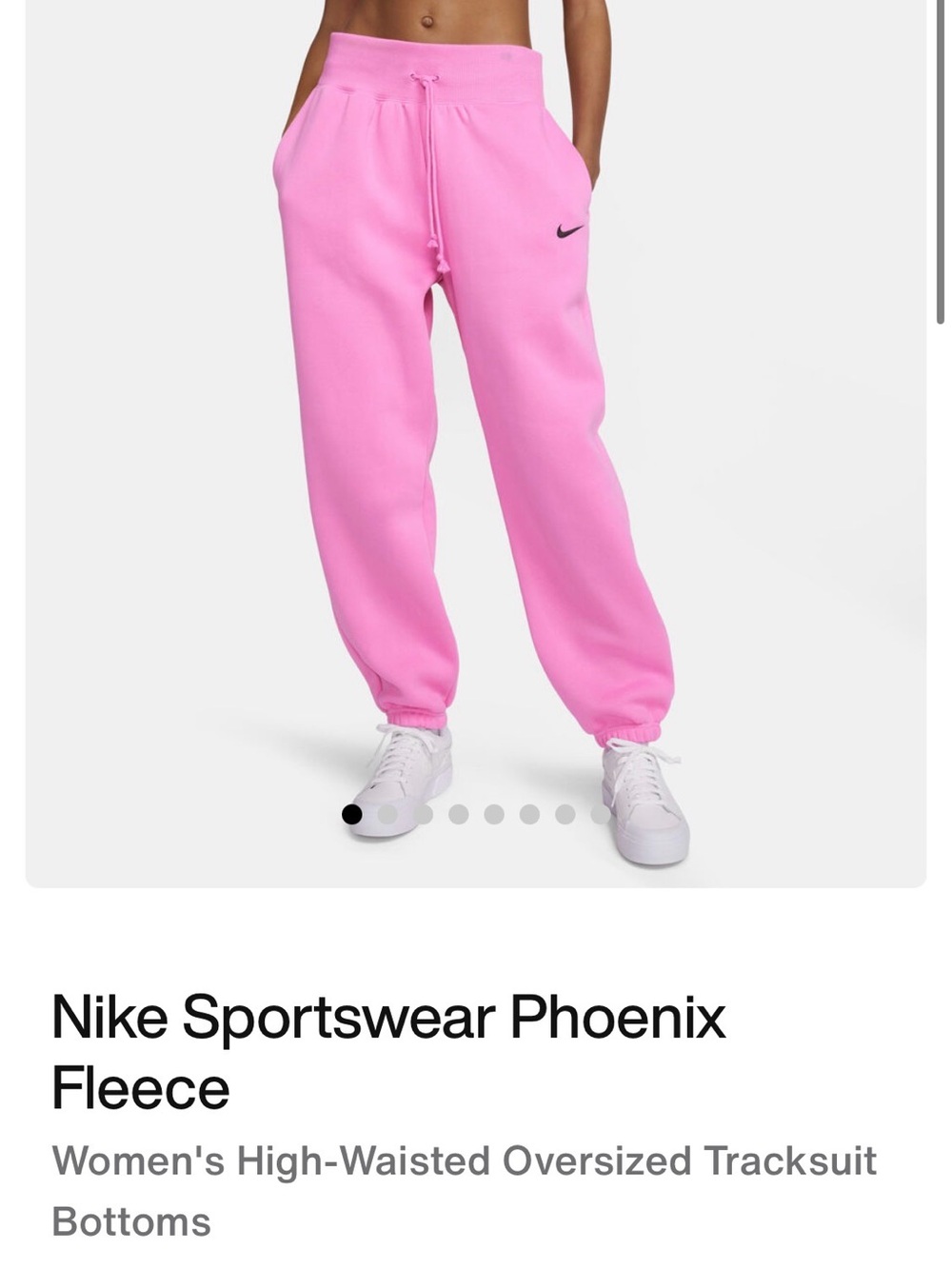 NWT Nike Phoenix Fleece Joggers - Playful Pink Size M